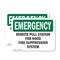Signmission Remote Pull Station For Hood Fire Suppression Emergency Sign, Plastic, 10in W x 7in L, 2PK OS-2PACK-EM-P-710-L-10417 - alternate 1